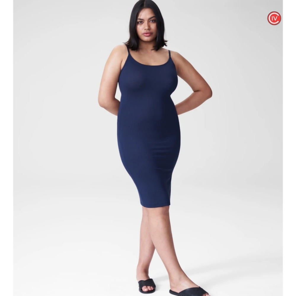 Universal Standard navy foundation cami dress